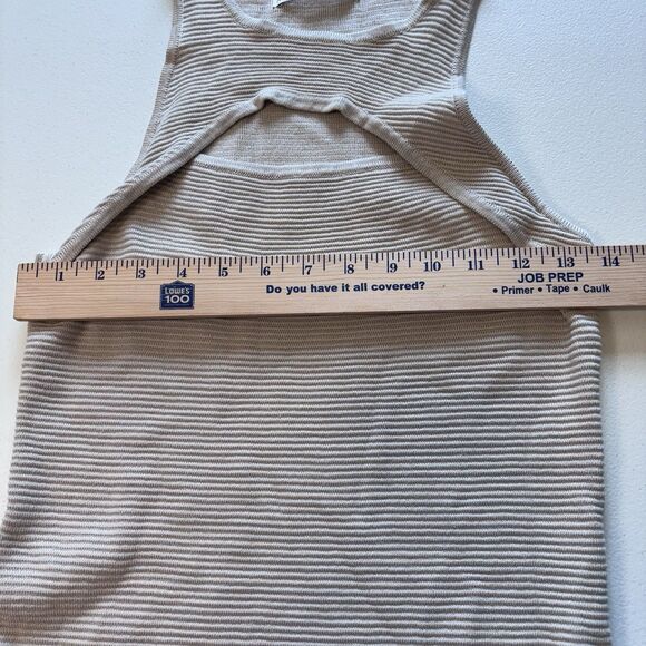 Abercrombie Fitch Knit Ribbed Sleeveless Mini Sweater Dress Chest Cutout Size ST - Picture 13 of 14